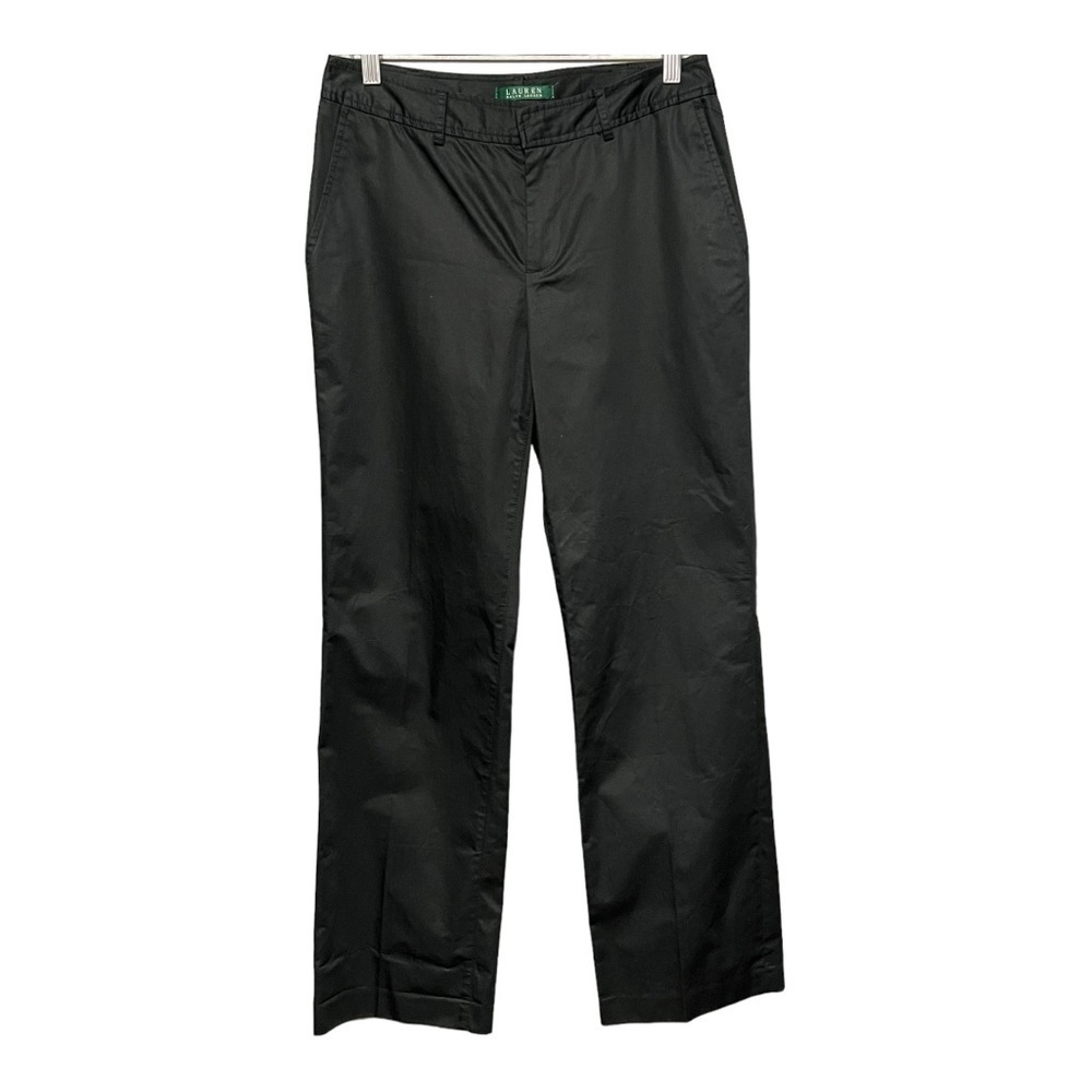 Lauren Ralph Lauren Flat Front Straight Leg Dress Pants - Classic Black Size 4